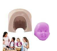 Baby Doll Head Mold - Silicona 3D Face Head Candy Molds, Doll Face Molds for Clay, Cake Decorating Tools, Chocolate Candy Mould for Baking, Handmade Craft Clay Mold