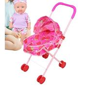 Baby Doll Stroller, 21.65 Inch Foldable Pretend Play Pushchair with Canopy for Kids Boys Girls, Lightweight Carriage Toy for Home, School, Travel, Party, Birthday, Outdoor Activities