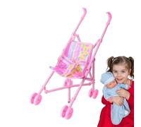 Baby Doll Stroller, Realistic Pretend Play, Interactive Child-Safe Toy, Foldable Lightweight Frame, Smooth Rolling Wheels, 1PC Pink, for Bedroom, Kindergarten, Playdates