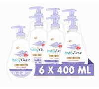 Baby Dove Lavado calmante de la cabeza a los pies - Lavado suave de manzanilla para piel sensible, relaja y calma antes de acostarse, 6 x 400 ml