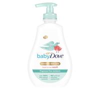 Baby Dove - Lavado de pies a cabeza con humedad sensible, 200 ml, sin fragancia, baño y gel corporal para pieles delicadas