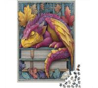 Baby Dragón Sleeps in The Book,Rompecabezas para Adultos 70x50cm/1000pcs,Juegos De Desafío De