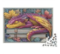 Baby Dragón Sleeps in The Libro Rompecabezas Puzzle,1000pcs (75x50cm) Adulto Juego EduGatoivo Decoración del Hogar
