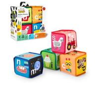 Baby Einstein, Bloques Suaves Alpha Stacks, Livianos y Multisensoriales, Fomentan el Aprendizaje de Letras y Coordinación, para Bebés Desde 3 Meses