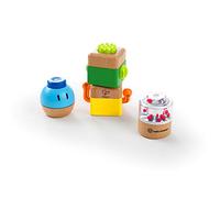 Estuche sensorial y sonidos de madera HAPE amarillo medio liso UNICA