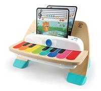 Baby Einstein, Hape, Piano Magic Touch, juguete musical de madera, instrumentos musicales electrónicos para niños, incluye 3 partituras y 6 canciones, volumen ajustable, a partir de 6 meses