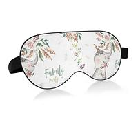 Baby Elephant Nursery Animal Floral Flowers Eye Masks Cover Blocks Light Sleep Mask Shade Cover Blindfold Relajante Eyeshade Cover con correa ajustable para la cabeza para hombres, mujeres y niños