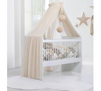 Baby Fancyroom Dosel para cama de bebé, mosquitera, cama auxiliar, decoración de habitación de bebé, dosel para habitación infantil, de tul premium (beige claro)