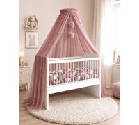 Baby Fancyroom Dosel para cama de bebé, mosquitera, cama auxiliar, decoración de habitación de, rosa viejo
