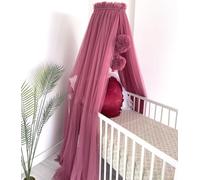 Baby Fancyroom Dosel para cama de bebé, princesa, cuna de bebé, mosquitera, cama auxiliar, dosel, decoración de habitación de bebé, dosel para habitación infantil, de tul de alta calidad, color rosa