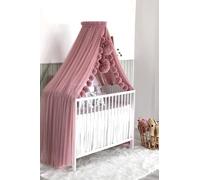 Baby Fancyroom Dosel para cama de bebé, rosa viejo, cuna de princesa, mosquitera, cama auxiliar, decoración de habitación de