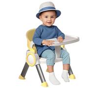 Baby Feeding Chair, Non-Slip Dining Seat with Tray, Multifunctional Toddler Stool Music, 1-Piece Lightweight Booster, For Camping Lawn Beach Travel Home Study Use 15.16x13.39x12.99 inches