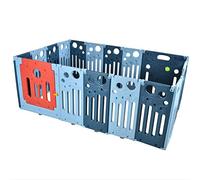Baby Fence - Parque para bebés de 14 paneles, patio de juegos portátil para niños en interiores y exteriores con puerta con cerradura, panel de juegos, bases de goma antideslizantes
