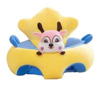 Baby Floor Seat | Infant Chair for Sitting Up | Supportive Baby Seat for Infants 3-12 Months | Soft & Secure Baby Sitting Chair | Portable Baby Seat for Home & Travel (Yellow)