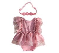 Baby Flower Diadema Romper Ajustes Chica Sesión Fotos Fotografía Fotografía Props Para Sesión Sesión Fotos Para Bebés Disfraz