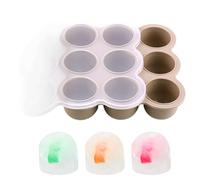 Baby Food Freezer Tray, 9 Grid Storage Cube, Reusable Container with Lids, Ideal for Breastmilk, 7.4x7.4x1.77 Inches, Purees, Soup, Fruit, Meal Prep, Feeding, Snack, Fridge