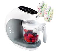 Baby Food Maker | Baby Food Processor Blender Grinder Grinder Steamer | Cooks & Blends Healthy Homemade Baby Food Food in Minutes | Self Cleans | Touch Screen Control | 6 bolsas de comida