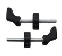 Baby Gate Guru Adaptador de varilla de husillo redondo de un cuarto para puertas de seguridad montadas a presión para bebés y mascotas (10 mm, negro)