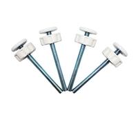 Baby Gate Guru Varillas de Husillo Extra Largas M10 (10mm) para Barreras de Seguridad para Bebés y Mascotas Montadas a Presión - Paquete de 4 Reemplazos (10mm, Blanco)