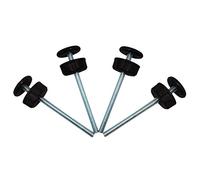 Baby Gate Guru Varillas de Husillo Extra Largas M8 (8mm) para Barreras de Seguridad para Bebés y Mascotas Montadas a Presión - Paquete de 4 Reemplazos (8mm, Negro)