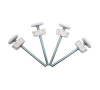 Baby Gate Guru Varillas de Husillo Extra Largas M8 (8mm) para Barreras de Seguridad para Bebés y Mascotas Montadas a Presión - Paquete de 4 Reemplazos (8mm, Blanco)