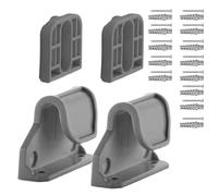 Baby Gate Parts, Hardware Retractable Gate Set, Latches, Brackets, Screws, Extensions, Stair Components for Nursery Room, Kitchen, 2.76x1.97x0.79 inches, Gray, Black