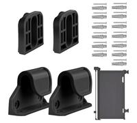 Baby Gate Parts, Hardware Retractable Gate Set, Latches, Brackets, Screws, Extensions, Stair Components for Nursery Room, Kitchen, 2.76x1.97x0.79 inches, Gray, Black