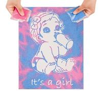 Baby Gender Reveal Art Painting Set; Accesorios Creativos para el Juego de Revelación del Género del Bebé; Recuerdos Memorables para la Fiesta（Niña）