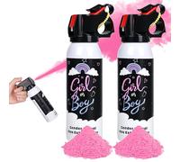 Baby Gender Reveal Fire Extinguisher; Spray de Polvo de Humo de Colores; Idea Para una Fiesta de Revelación del Género 100% Segura y Ecológica(Pink） (pink)
