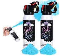 Baby Gender Reveal Fire Extinguisher; Spray de Polvo de Humo de Colores; Idea Para una Fiesta de Revelación del Género 100% Segura y Ecológica(Pink） (blue)