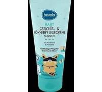 Baby Gesichts- & Körperpflegecreme Sensitive - Crema hidratante para bebés para la cara y el cuerpo con pantenol y aceite de almendra - Marca Kaufland Alemania - Compatible con Kuniboo - 100 ml