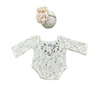 Baby Girls 2 Piezas Conjunto Fotografía Que Incluye Mameluco Algodón Elástica Y Los Accesorios Flor Cabeza Tocada Espumosa