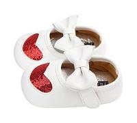 Baby Girls Crib Shoes Summer Leather Shoes for Infant Toddler Newborn Cute Bowknot Mary Jane Sandals Soft Sole Anti-Slip First Walking Shoes Breathable Lightweight Prewalker Sandals
