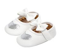 Baby Girls Crib Shoes Summer Leather Shoes for Infant Toddler Newborn Cute Bowknot Mary Jane Sandals Soft Sole Anti-Slip First Walking Shoes Breathable Lightweight Prewalker Sandals