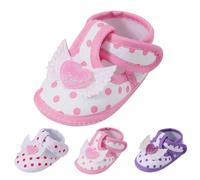 Baby Girls Sandals Cute Toddler Heart First Walking Shoes Soft Sole Closed Toe Barefoot Prewalker Newborn Premium Crib Canvas Flats Infant Girls Summer Sandal Outdoor Beach Shoe
