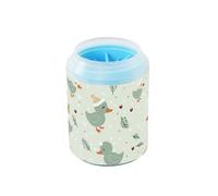 Baby Green Playful Duck Limpiador portátil de patas de perro con cepillo de masaje suave, máquina de limpieza de pies para perros pequeños, medianos y grandes y gatos
