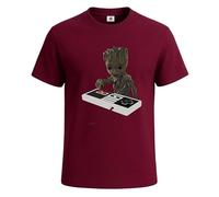 Baby Groot - Camiseta para hombre Star Lord Rocket Gamora Drax Funny Guardians, Camiseta granate, XL