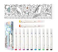 Baby Growth Height Chart- 170x27cm Multifunctional Roll-up Measuring Supplies | Height Measurement Ruler With 12 Color Pens For Kindergartens And Early Childhood Education Centers