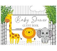 Baby Guest Book: Safari Jungle Baby Shower Guestbook | Baby Animals Lion Elephant And Giraffe