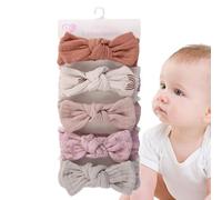 Baby Hair Bows, Elastic Headbands, Soft Knot Head Wraps, Stretchy Comfortable Fit, 1 Set for Daily Wear, Newborns, Toddler, 7.09x1.38 Inches 100g Multicolor