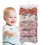 Baby Hair Bows Headbands, Elastic Hair Bands, 7.09x1.38inches Headbands with Knot, Soft Comfortable Head Wrap Accessories for Daily Wear and Babies