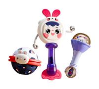 Baby Hand Rattle, tambor de siesta de mano | Bola de goma suave divertida | Actividades de aprendizaje en edad preescolar, actividades educativas de desarrollo de la primera infancia para niños y ra
