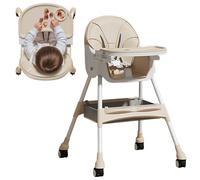 Baby Highchairs, Portable Toddler Seat, Booster with Lounger, Bouncer and Feeding Chair, Foldable Frame, Safety Harness, Easy Clean Material, Perfect for Dining, Kitchen, Camping, Beach, Travel
