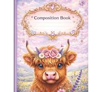 Baby Highland Cow Composition Notebook Boho Style: Ruled Lined Journal for School, Notes, Writing & Cute Gifts | Adorable Farm Animal Cover