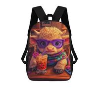 Baby Highland Cow with Sunglasses Mochilas Impresas En 3D Para Niños 17inch Mochilas De Moda Informales Para El Día A Día, Bolsas De Viaje, Mochilas Informales Para Exteriores Para Niños Y Niñas