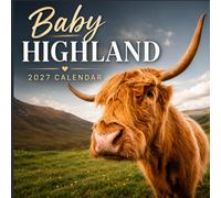 Baby Highland Cows Calendar 2027: Cute Farm Animal Photography