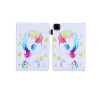 (Baby Horse, Multicolor) For iPad Pro 11 (2024) Case Pattern Printing Card Slots Leather Tablet Cover - Panda