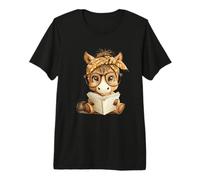 Baby Horse - Retrato gráfico para Leer Libros pequeños Camiseta Premium
