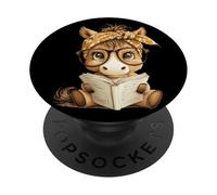 Baby Horse - Retrato gráfico para Leer Libros pequeños PopSockets PopGrip Adhesivo