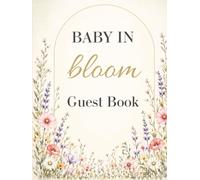 Baby in bloom baby shower guest book hardcover blank lined